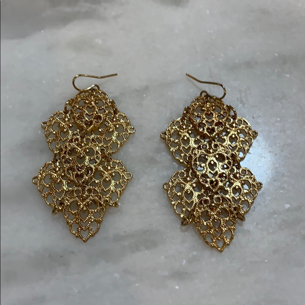 Gold dangly earrings
